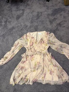 ASOS Cream Floral Mini Dress